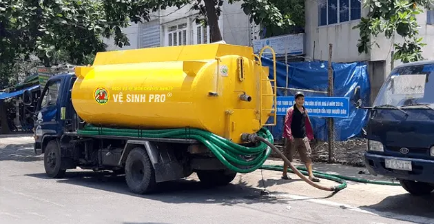 xe hut be phot chuyen dung ve sinh pro